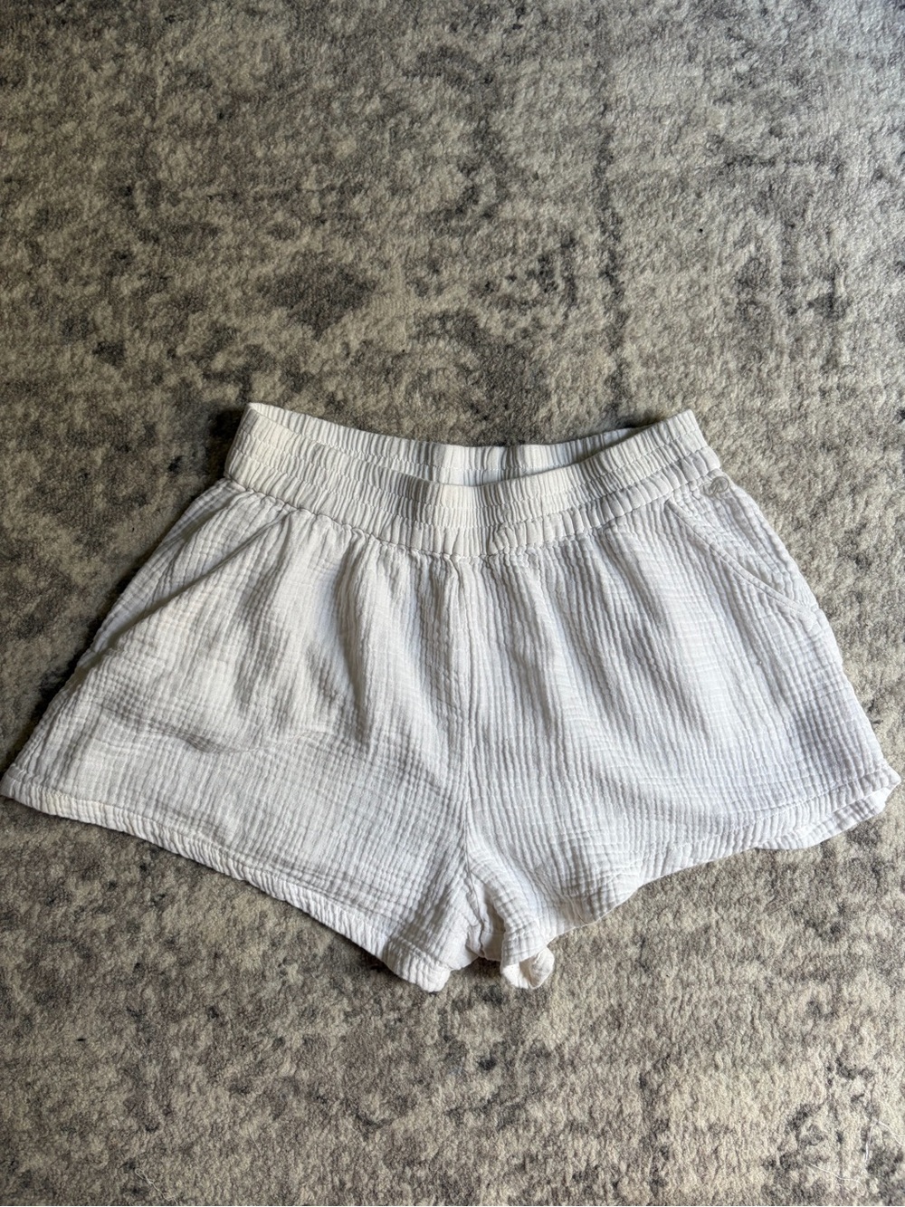 Calia Womens White 100% Cotton Gauze Shorts